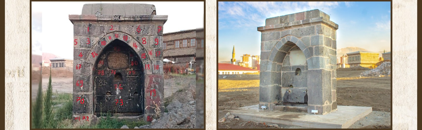Mehmet Kethûda Çeşmesi restorasyon öncesi ve sonrası