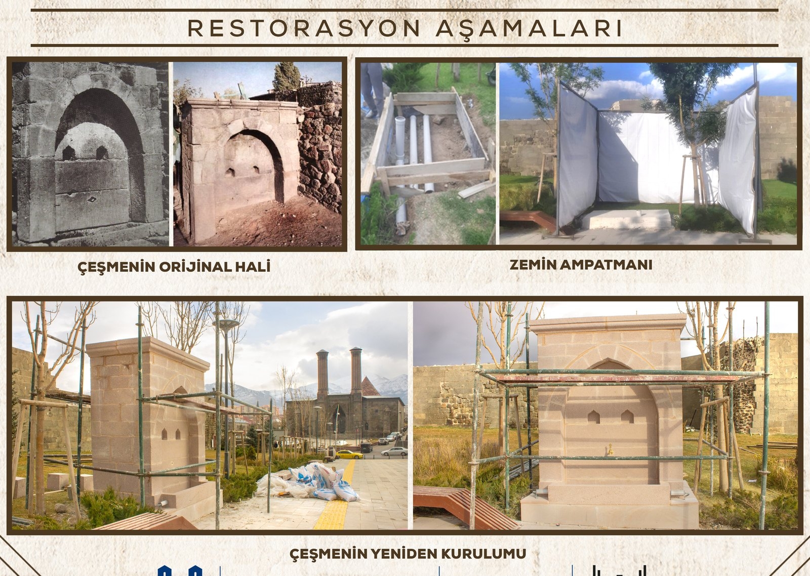 Emin Kurbu Çeşmesi restorasyonunun adım adım fotoğrafları