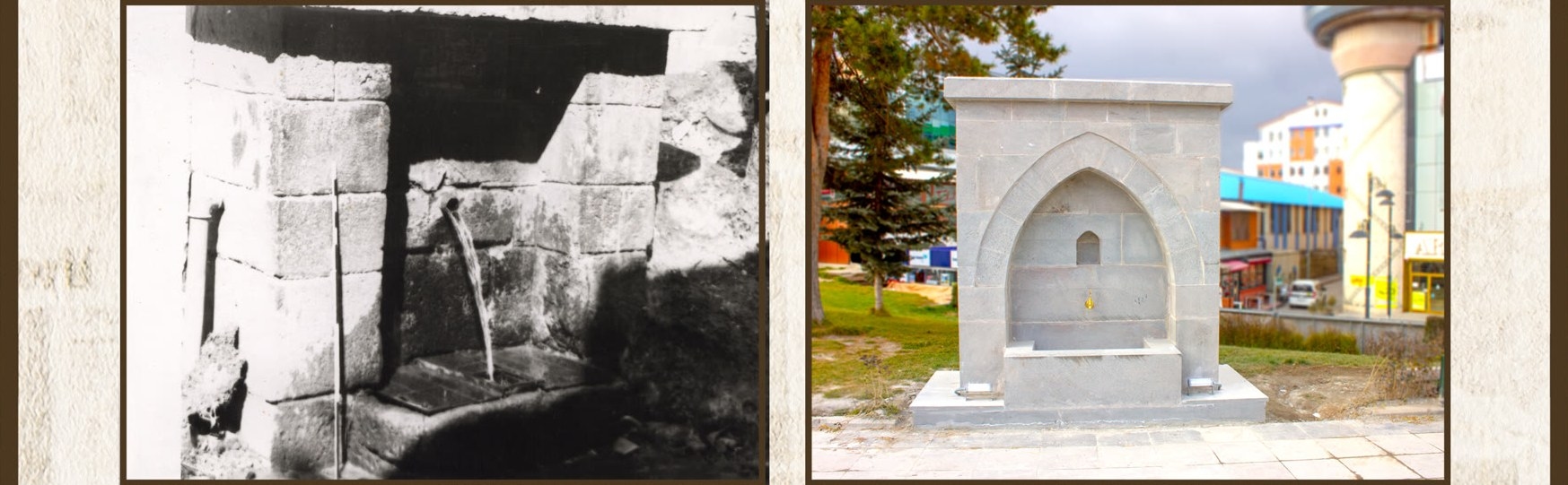 Hacı Dede Ağa Fountain II before and after restoration